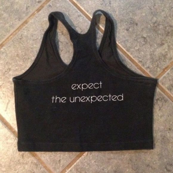 Vintage Carushka Black Crop Tank Top - Picture 2 of 4